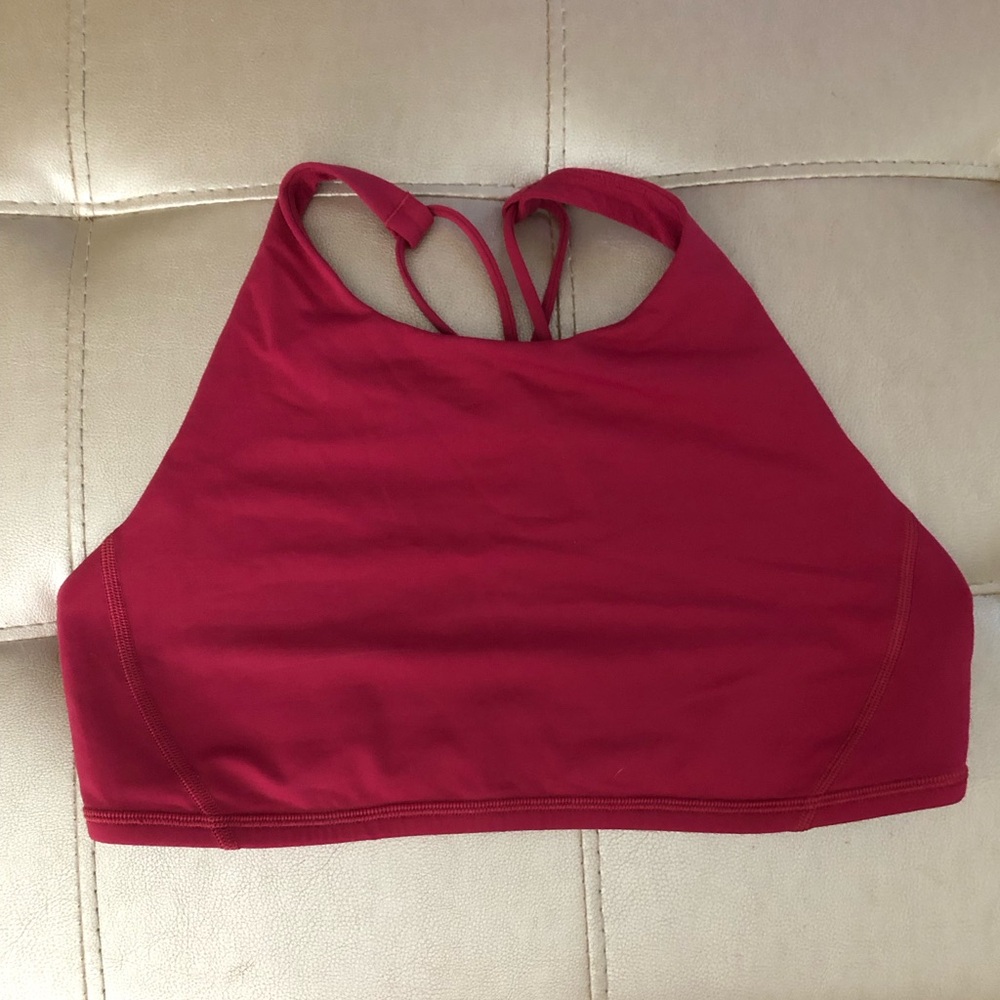 Lululemon Sz10 Raspberry Pink Sports Bra
